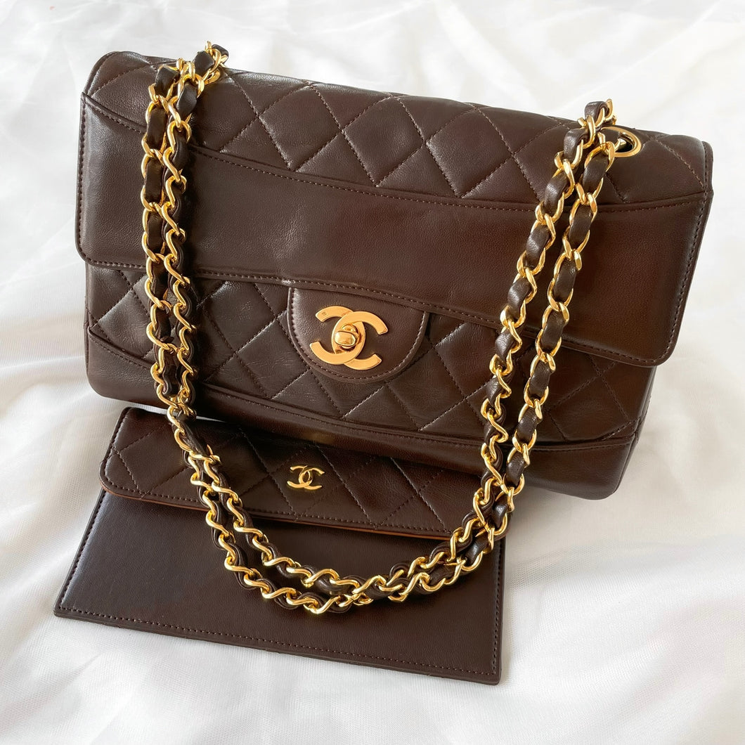 Chanel Vintage Medium Flap in Brown 24k GHW