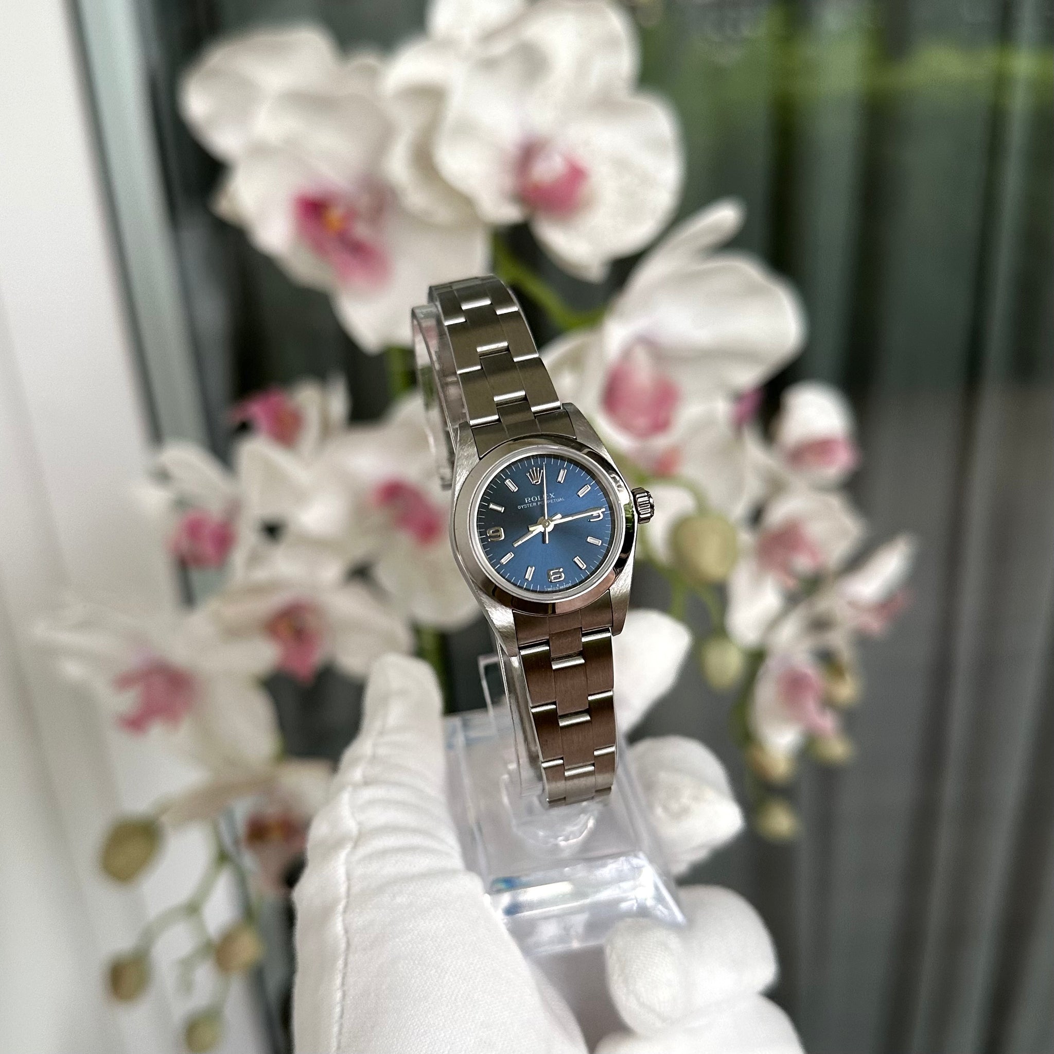 Oyster perpetual sapphire blue 24mm